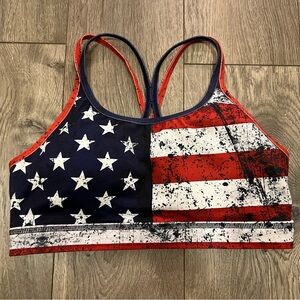 Born Primitive Red and Blue Stars Sports Bra